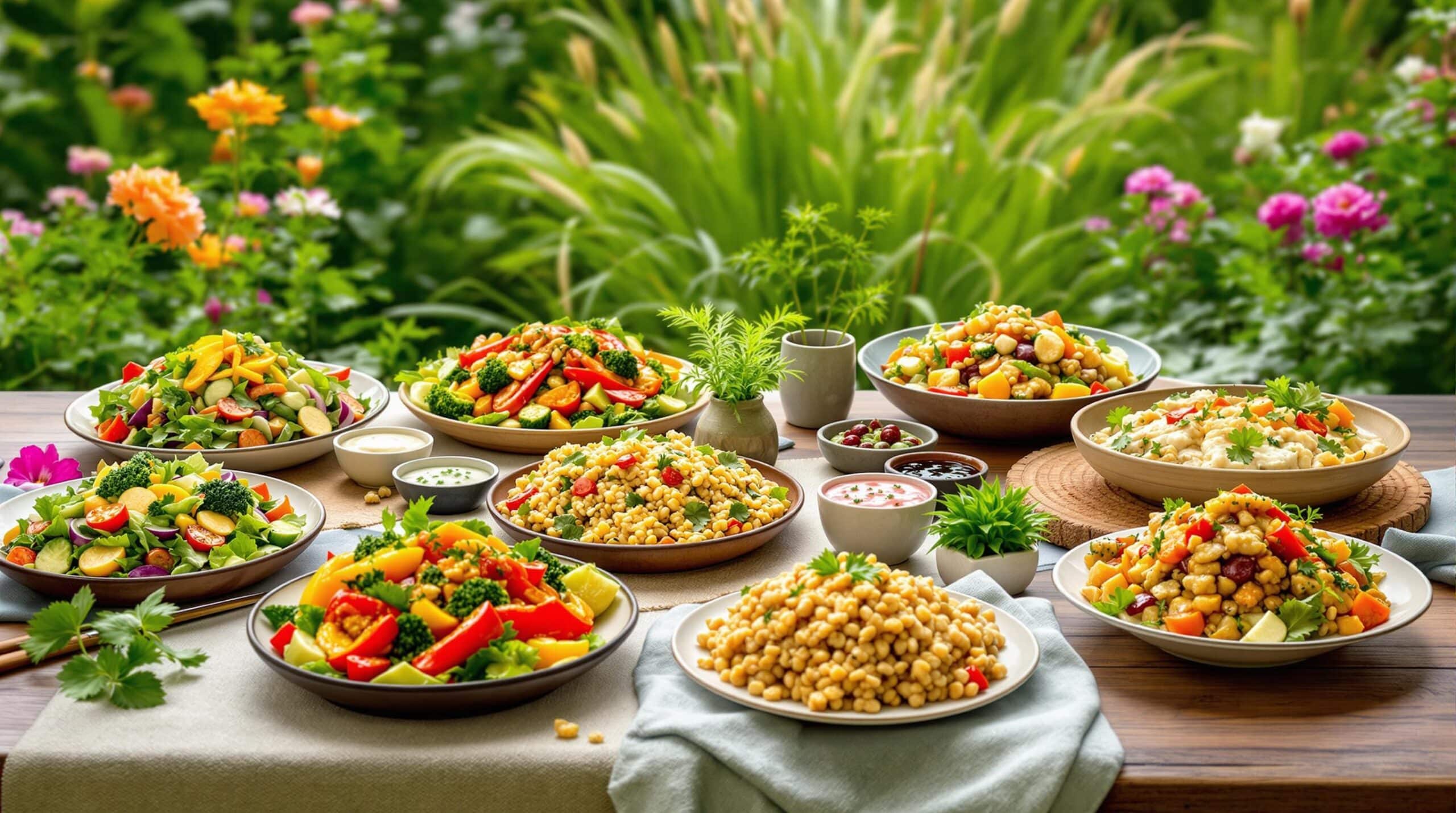 découvrez 7 délicieuses recettes simples et végétariennes qui vous aideront à composer un menu 100 % green. éveillez vos papilles avec des plats sains et savoureux, idéaux pour tous les amateurs de cuisine respectueuse de l'environnement.