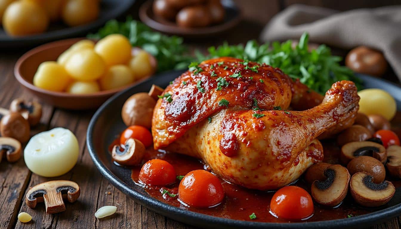 découvrez la recette authentique du poulet marengo, un plat napoléonien savoureux alliant tradition et goût exceptionnel pour régaler vos papilles.
