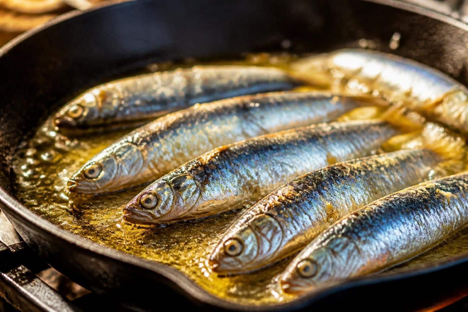 découvrez comment un filet d'huile d'olive sublime vos sardines à la poêle en grillant parfaitement pendant la cuisson pour un goût authentique et savoureux.