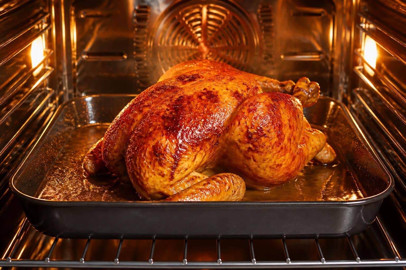 découvrez comment la chaleur du four rôtit parfaitement un poulet de 2 kg pour un temps de cuisson idéal et savoureux.