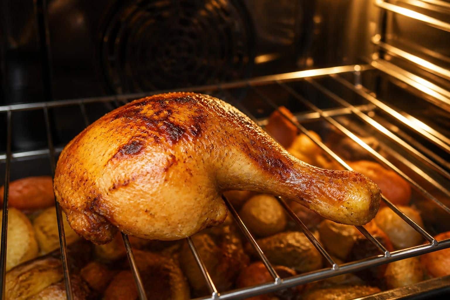 découvrez comment la chaleur tournante dore parfaitement la cuisse de poulet au four et optimisez le temps de cuisson pour un résultat savoureux et croustillant.
