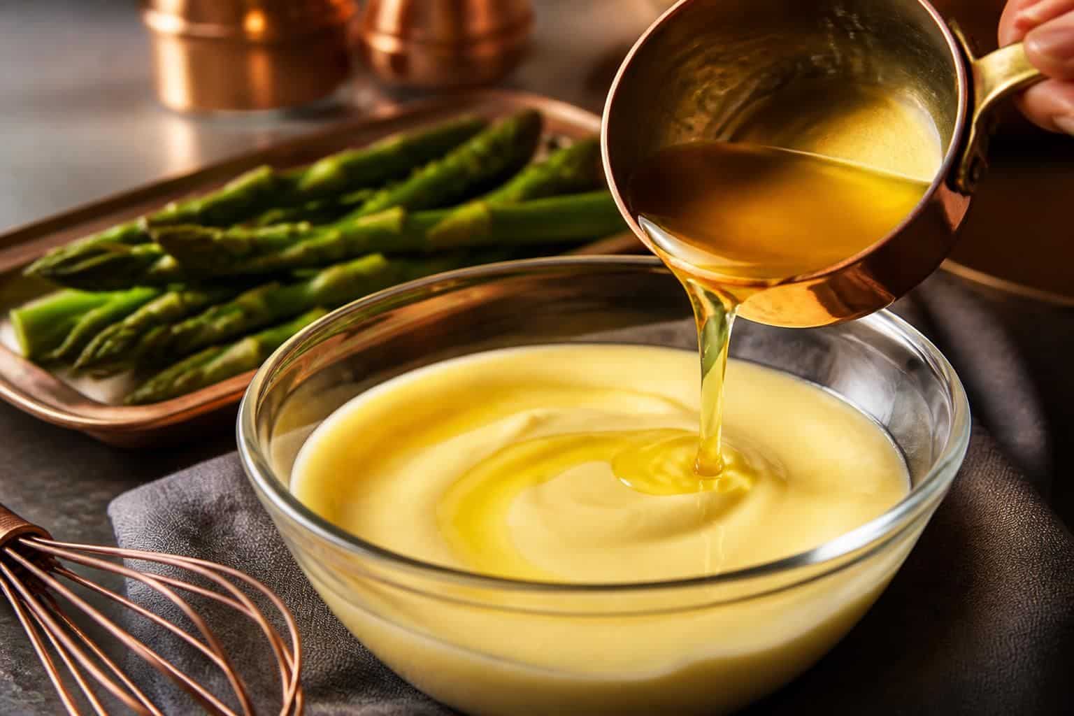 découvrez comment le beurre clarifié sublime la recette de la sauce mousseline pour accompagner parfaitement vos asperges.
