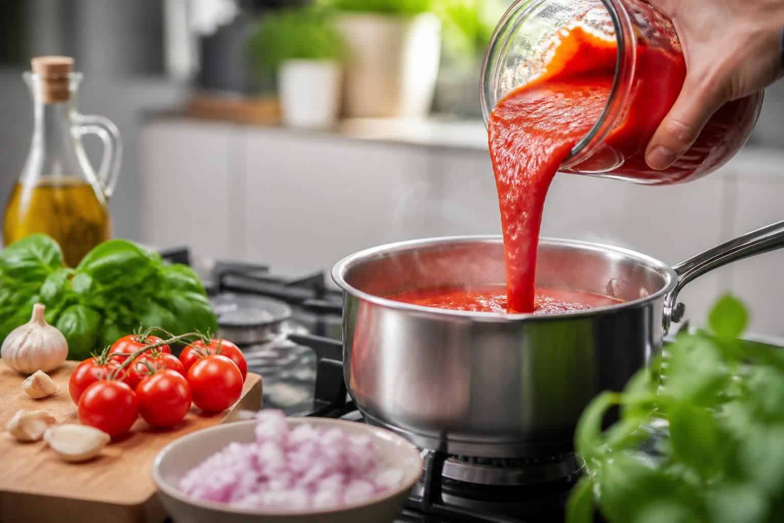 découvrez comment le coulis de tomate peut accélérer la préparation de votre sauce tomate rapide pour un repas savoureux en un temps record.