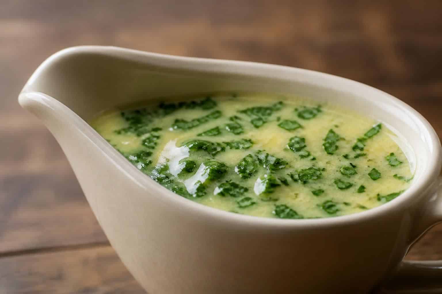 découvrez comment le persil haché apporte une touche de couleur et de fraîcheur à la sauce beurre maître d'hôtel, parfait pour sublimer vos plats.