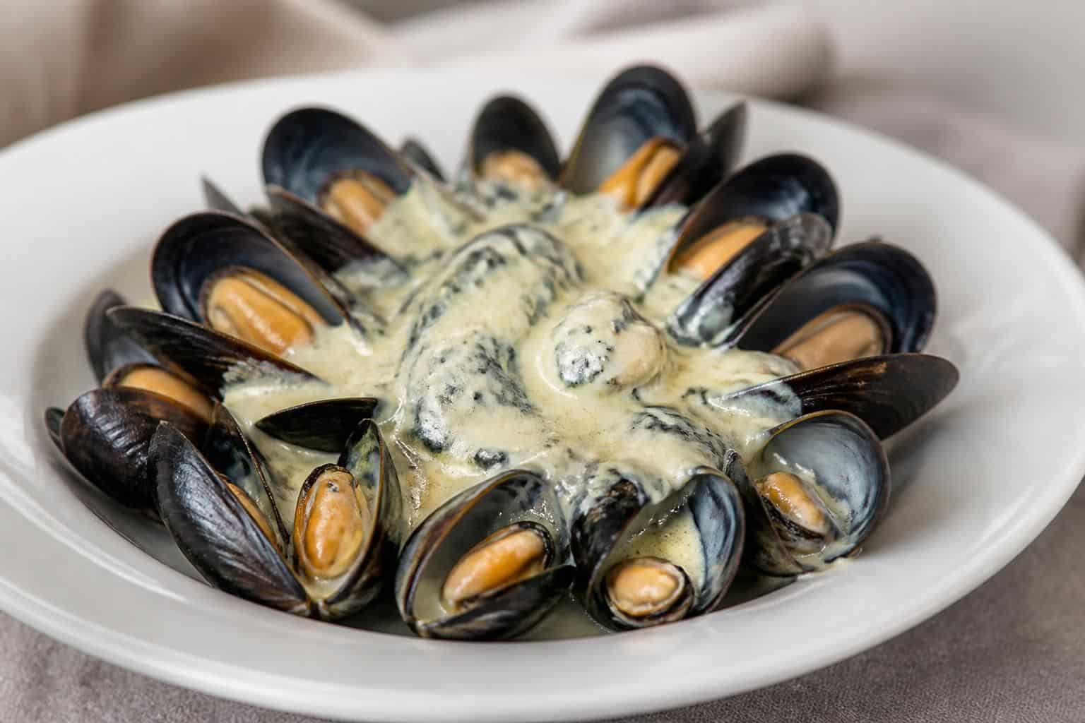 découvrez la sauce roquefort onctueuse et fondante, parfaite pour napper vos moules et sublimer vos plats de fruits de mer.