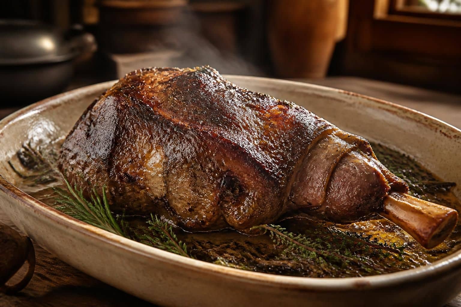 découvrez comment cuisiner un cuissot de sanglier à basse température au four en cuisson lente, sans marinade, pour une viande tendre et savoureuse.