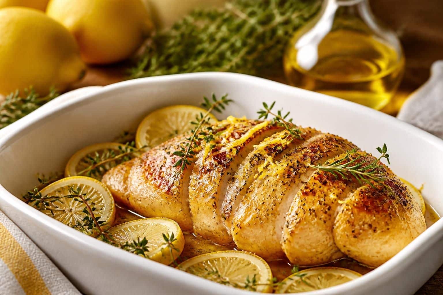 découvrez comment la marinade au citron peut attendrir et parfumer parfaitement votre filet de poulet cuit au four pour un repas savoureux et tendre.