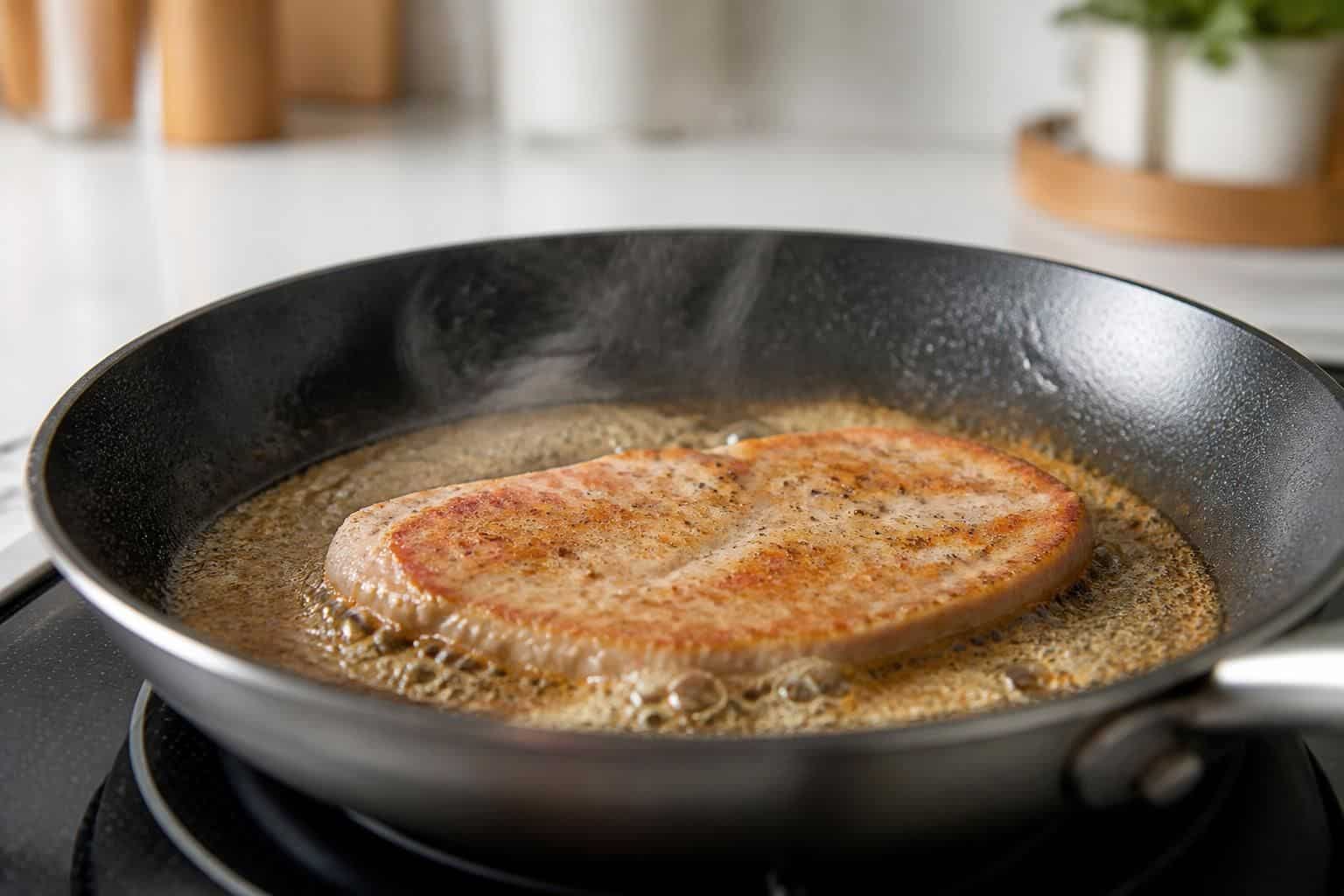 découvrez comment préparer une escalope de veau parfaitement dorée grâce au beurre noisette, idéal pour une cuisson à la poêle savoureuse et croustillante.