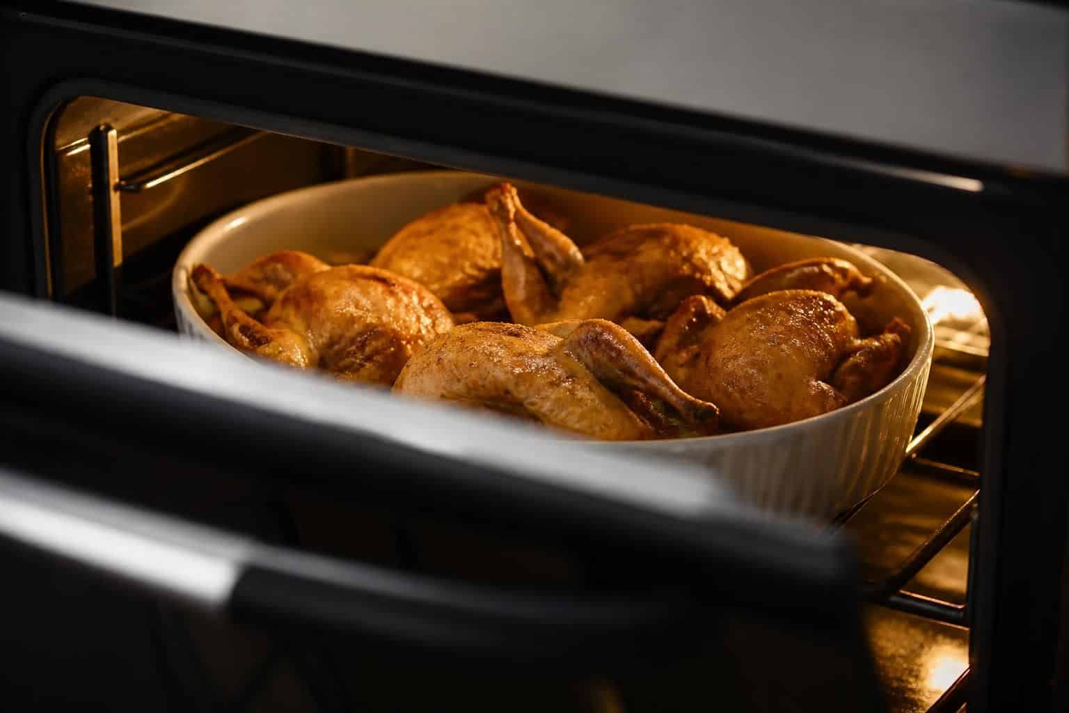 découvrez comment rôtir des cailles au four en utilisant un four préchauffé pour une cuisson parfaite, tendre et savoureuse.