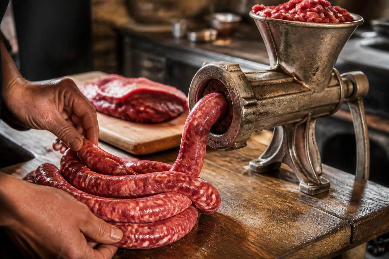 découvrez comment le hachoir à viande facilite la préparation de saucisses maison à l'ancienne, alliant tradition et saveurs authentiques pour des recettes savoureuses.