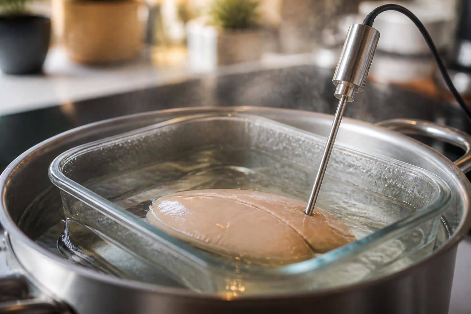 surveillez parfaitement la cuisson de votre foie gras au bain-marie grâce à notre thermomètre de cuisson précis et facile à utiliser.