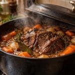 découvrez comment la cocotte en fonte sublime le paleron de bœuf grâce à une cuisson lente, pour une viande fondante et pleine de saveurs.