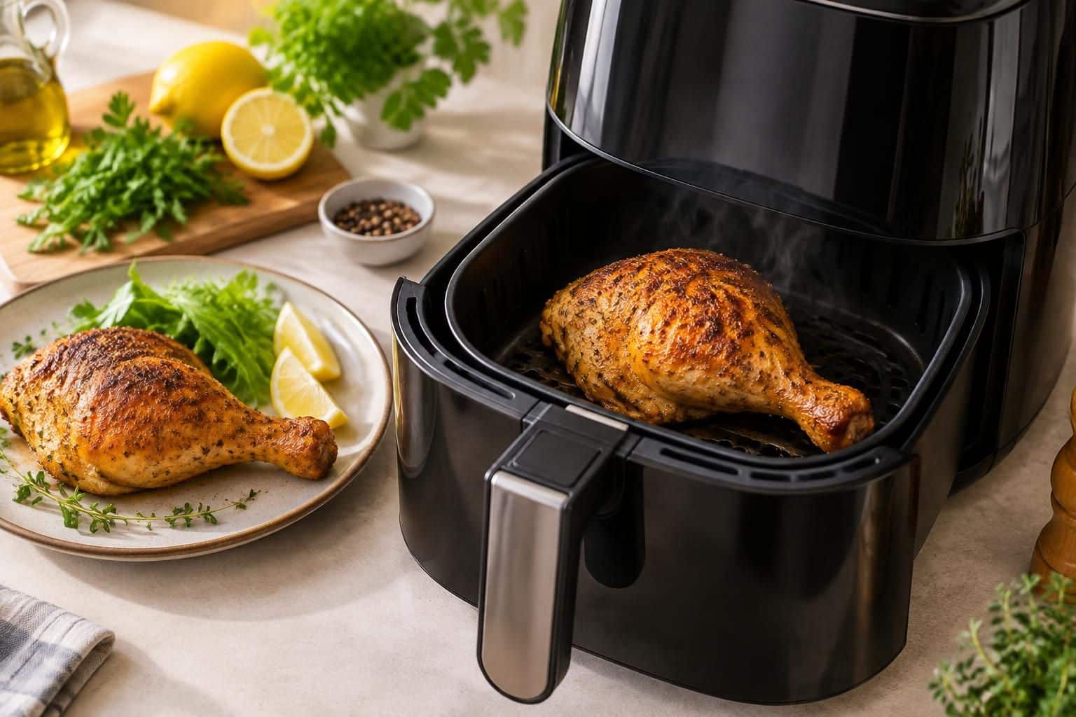 découvrez le temps de cuisson idéal pour des cuisses de poulet dorées et croustillantes à l’airfryer moulinex, avec des conseils simples pour réussir.