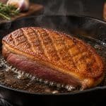 découvrez le temps de cuisson du magret à la poêle : saisissez-le à feu très chaud pour une peau croustillante et une chair tendre.