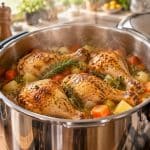 découvrez comment la cuisson sous pression à la cocotte-minute réduit le temps de cuisson des cuisses de poulet tout en les gardant tendres et savoureuses.
