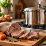 découvrez comment la cuisson de la langue de bœuf à la cocotte-minute attendrit la viande et réduit le temps de préparation.