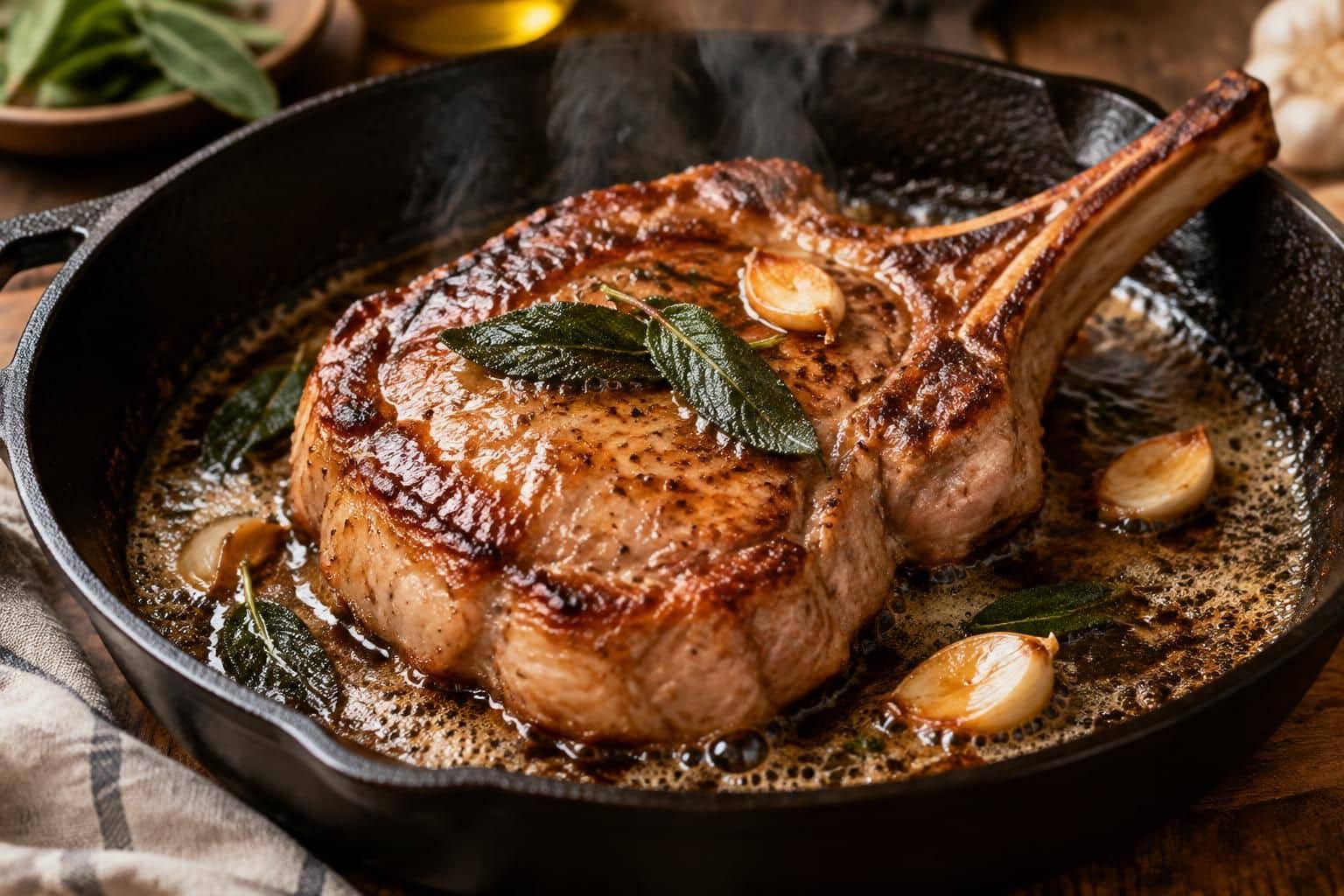 découvrez comment le beurre noisette sublime la cuisson de la côte de veau au four pour une viande dorée, tendre et savoureuse.
