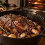 découvrez comment le four à basse température transforme l’épaule de sanglier en une viande confite, tendre et savoureuse.