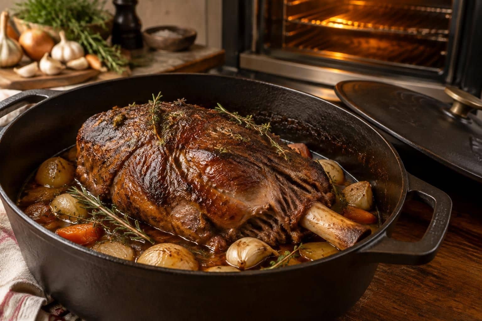découvrez comment le four à basse température transforme l’épaule de sanglier en une viande confite, tendre et savoureuse.